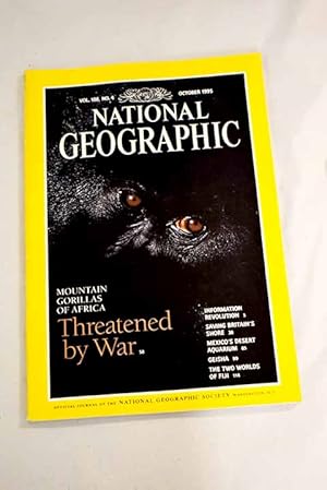 Seller image for National Geographic Magazine, Ao 1995, vol. 188, n 4:: Geographica.; Information Revolution.; SAVING BRITAIN'S SHORE.; A Fragile Home Threatened by War.; Mexico's Desert Aquarium.; GEISHA.; The Two Worlds of Fiji.; Earth Almanac for sale by Alcan Libros