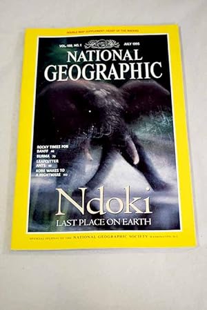 Imagen del vendedor de National Geographic Magazine, Ao 1995, vol. 188, n 1:: Ndoki: last place on Earth; Rocky times for Banff; Burma: the richest of poor countries; Leafcutters: gardeners of the Ant World; Kobe wakes to a nightmare a la venta por Alcan Libros