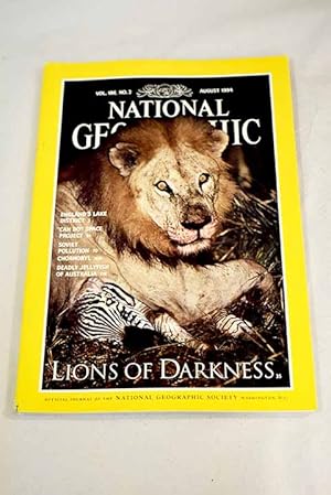 Seller image for National Geographic Magazine, Ao 1994, vol. 186, n 2:: England's lake district: beauty besieged; Lions of darkness; Students with a mission: NASA puts the can do project in orbit; Pollution in the former U.S.S.R.: lethal legacy; Chornobyl: living with the monster; Australia's box jellyfish: a killer down under for sale by Alcan Libros