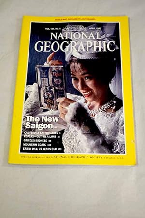 Seller image for National Geographic Magazine, Ao 1995, vol. 187, n 4:: Living with California's Faults; Koalas out on a limb; The New Saigon; The Brindisi Bronzes: classical castoffs reclaimed from the sea; On the edge of earth and sky; Earth Day: 25 years for sale by Alcan Libros