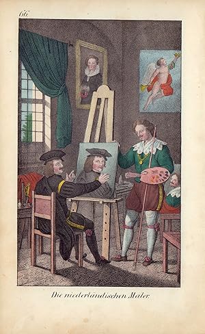 Bild des Verkufers fr Original Lithographie von 1832. Die niederlndischen Maler. zum Verkauf von ANTIQUARIAT Franke BRUDDENBOOKS