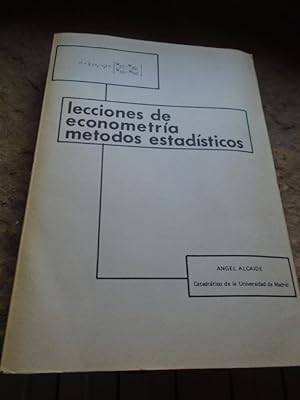 Imagen del vendedor de Lecciones de Econometra. Mtodos Estadsticos. a la venta por Carmichael Alonso Libros