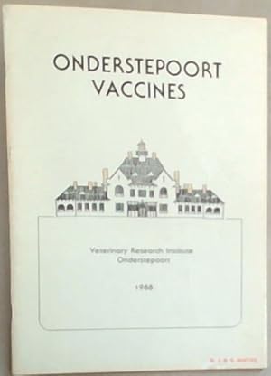 Imagen del vendedor de Onderstepoort Vaccines: Veterinary Research Institute Onderstepoort a la venta por Chapter 1