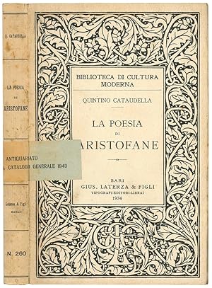 Bild des Verkufers fr La poesia di Aristofane zum Verkauf von Libreria Alberto Govi di F. Govi Sas