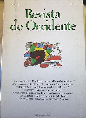 Imagen del vendedor de REVISTA DE OCCIDENTE. N 5 AO 1981. A. Y A. COCKBURN. EL MITO DE LA PRECISION DE LOS MISILES. a la venta por Libreria Lopez de Araujo