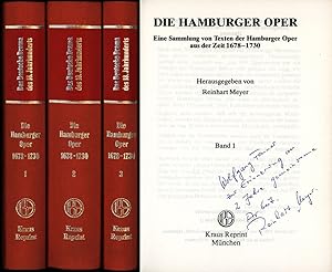 Die Hamburger Oper. EWine Sammlung von Texten der Hamburger Oper aus der Zeit 1678 - 1730. 3 Bänd...