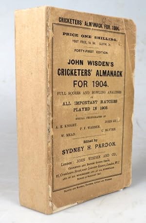 Immagine del venditore per John Wisden's Cricketers' Almanack for 1904 venduto da Bow Windows Bookshop (ABA, ILAB)