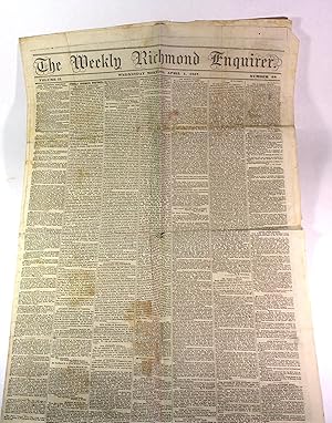 The Weekly Richmond Enquirer, Volume II, Number 48. Wednesday Morning, April 1, 1857