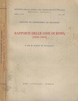 Bild des Verkufers fr Rapporti delle cose di Roma (1848-1849) zum Verkauf von Biblioteca di Babele