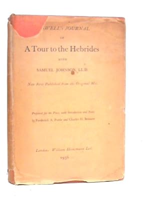 Bild des Verkufers fr Boswell's Journal Of A Tour To The Hebrides With Samuel Johnson zum Verkauf von World of Rare Books
