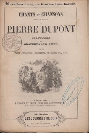 Image du vendeur pour Chants et Chansons, Posie et Musique de Pierre Dupont illustrs de Gravures sur Acier. - 43 Livraison - Les Journes de Juin - Gravure de Kossuth. mis en vente par PRISCA