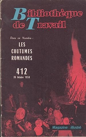 Bild des Verkufers fr Bibliothque de Travail - N 412 - Les Coutumes Romanes - 20 Octobre 1958. zum Verkauf von PRISCA