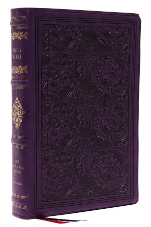 NKJV, Wide-Margin Reference Bible, Sovereign Collection, Leathersoft, Purple, Red Letter, Comfort...