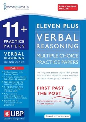 Bild des Verkufers fr 11+ Verbal Reasoning Multiple Choice Practice Papers: Pack 1 (First Past the Post) zum Verkauf von WeBuyBooks