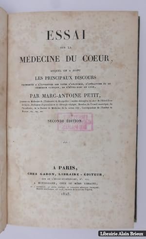 Bild des Verkufers fr Essai sur la mdecine du c?ur zum Verkauf von Librairie Alain Brieux