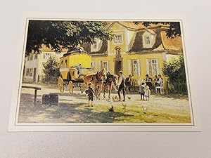 Postkarte / Ansichtskarte : Mittagsrast vor einer Bayerischen Poststation um 1910 (Jubiläums-Post...