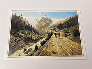 Postkarte / Ansichtskarte : Österreichische Alpenpost auf der Stilfser Joch Straße bei Trafoi, 18...