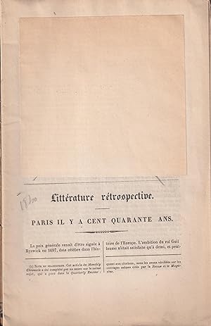 Seller image for Paris il y a cent quarante ans for sale by PRISCA