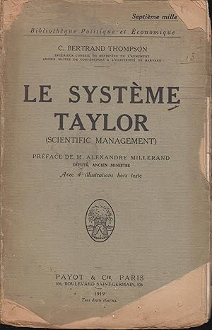 Imagen del vendedor de Le systme Taylor : (scientific management) a la venta por PRISCA