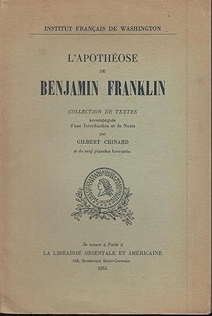 Bild des Verkufers fr L'apothose de Benjamin Franklin : collection de textes accompagne d'une introduction et de notes zum Verkauf von PRISCA