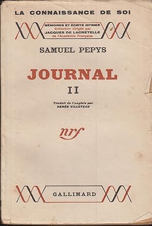 Seller image for JOURNAL (1660-1669) - Coll. "la connaissance de soi" tome II seul for sale by PRISCA