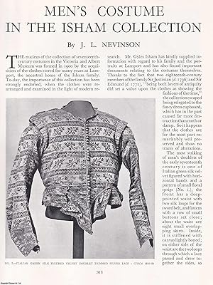 Immagine del venditore per Men's Seventeenth Century Costume in the Isham Collection. An original article from The Connoisseur, 1934. venduto da Cosmo Books