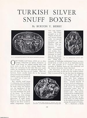 Image du vendeur pour Turkish Silver Snuff Boxes. An original article from The Connoisseur, 1934. mis en vente par Cosmo Books
