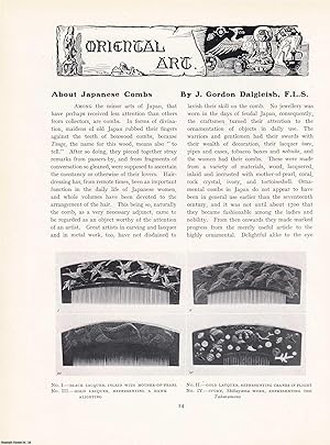 Imagen del vendedor de Japanese Combs. An original article from The Connoisseur, 1928. a la venta por Cosmo Books