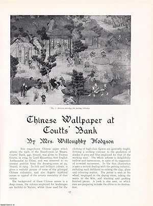 Image du vendeur pour Chinese Wallpaper at Coutts Bank. An original article from The Connoisseur, 1932. mis en vente par Cosmo Books