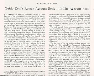 Seller image for Guido Reni's Roman Account Book: The Account Book and the Commissions. An original article from The Burlington Magazine, 1971. for sale by Cosmo Books