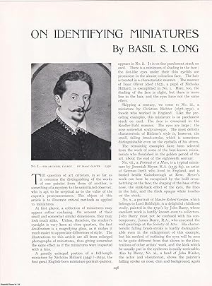 Imagen del vendedor de On Identifying Miniatures. An original article from The Connoisseur, 1933. a la venta por Cosmo Books