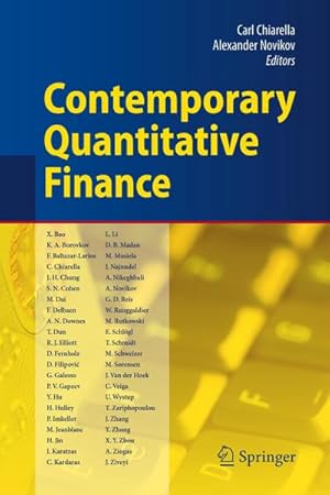 Immagine del venditore per Contemporary Quantitative Finance venduto da BuchWeltWeit Ludwig Meier e.K.