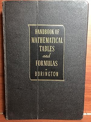 Seller image for Handbook of Mathematical Tables and Formulas for sale by Rosario Beach Rare Books