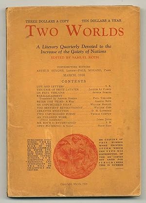 Seller image for Two Worlds: A Literary Quarterly Devoted to the Increase of the Gaiety of Nations - Vol. I, No. 3, March 1926 for sale by Between the Covers-Rare Books, Inc. ABAA