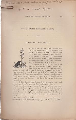 Imagen del vendedor de Revue des Traditions Populaires. - Recueil mensuel de Mythologie, Littrature orale, Ethnographie traditionnelle et Art populaire. - N 5 - Mars 1914. a la venta por PRISCA