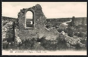 Carte postale Avocourt, L`Eglise