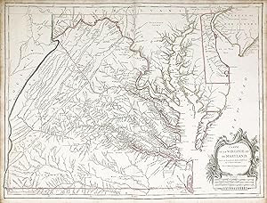 "Carte de la Virginie et du Maryland" - Virginia Maryland United States North America Karte map