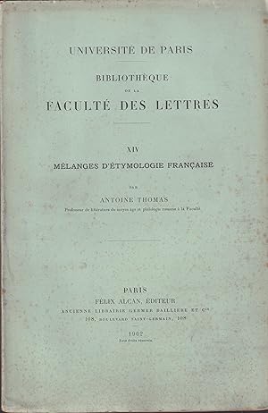 Image du vendeur pour Mlanges d'tymologie franaise, mis en vente par PRISCA