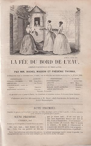 Image du vendeur pour La fe du bord de l'eau : comdie-vaudeville en trois actes mis en vente par PRISCA