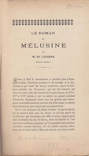 Bild des Verkufers fr Le roman de Mlusine. zum Verkauf von PRISCA