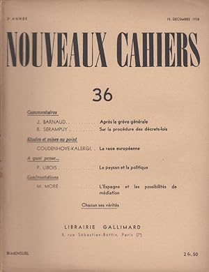 Image du vendeur pour Nouveaux Cahiers - 2 Anne - N 36 mis en vente par PRISCA