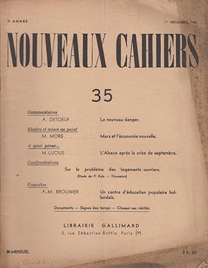 Imagen del vendedor de Nouveaux Cahiers - 2 Anne- N 35 a la venta por PRISCA