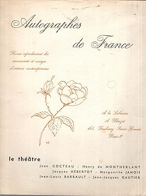 Seller image for Autographes de France juillet 1958 for sale by PRISCA