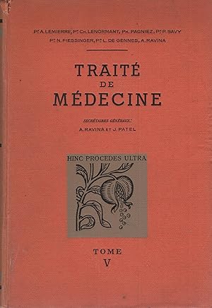 Seller image for Trait de mdecine / Tome V, Maladies de l'appareil respiratoire / par M. Brard, Et. Bernard, P. Blamoutier. [et al.]. for sale by PRISCA