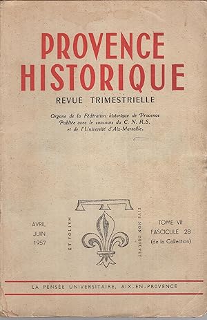 Bild des Verkufers fr Provence Historique. - Tome VII - Fascicule 28 zum Verkauf von PRISCA