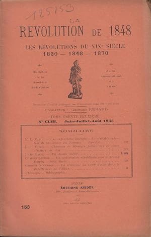 Imagen del vendedor de La Rvolution de 1848 et les Rvolutions du XIX sicle 1830 - 1848 - 1870. - Tome 32 - N CLIII a la venta por PRISCA