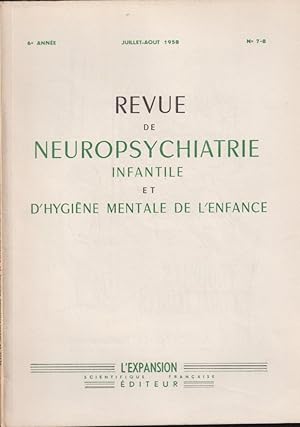 Immagine del venditore per Revue de Neuropsychiatrie infantile et d'Hygine Mentale de l'enfance. - 6 Anne - N 7-8 venduto da PRISCA