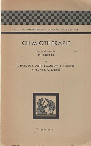 Image du vendeur pour Institut Thrapeutique de la Facult de Mdecine de Paris - Chimiothrapie. mis en vente par PRISCA