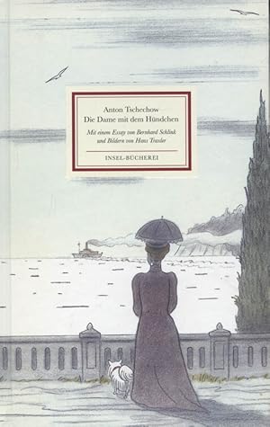 Bild des Verkufers fr Die Dame mit dem Hndchen. Anton Tschechow. Aus dem Russ. neu bers. von Barbara Conrad. Mit einem Essay von Bernhard Schlink und Bildern von Hans Traxler / Insel-Bcherei ; 22 cm zum Verkauf von Versandantiquariat Ottomar Khler