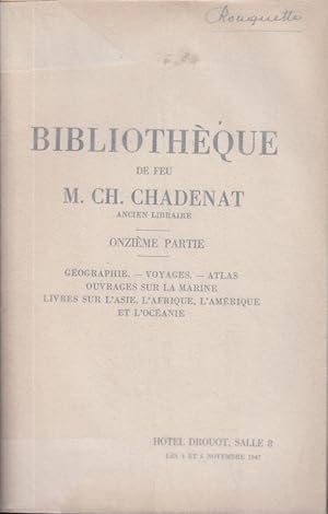 Seller image for Bibliothque de feu M. de Chadenat. 11e partie. for sale by PRISCA